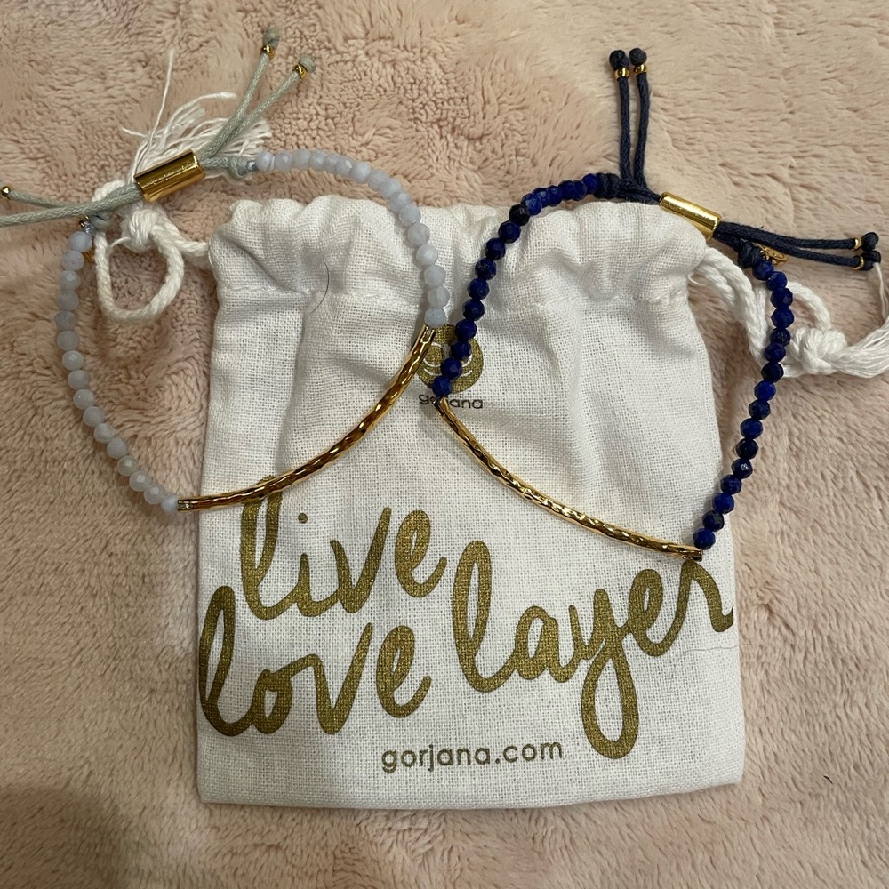 Two Gorjana power gemstone bracelets.